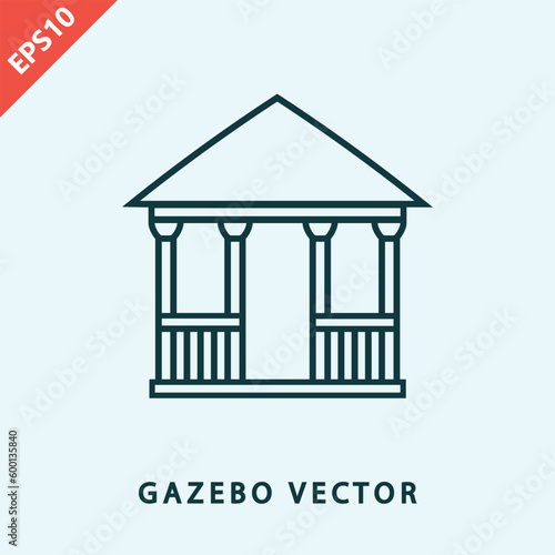 gazebos design vector icon flat isolated illustration