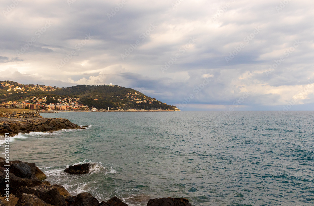 Fototapeta premium Coast of the Mediterranean Sea in Liguria