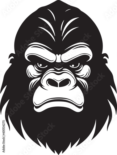 Gorilla head logo icon, gorilla face vector Illustration, on a isolated background, SVG