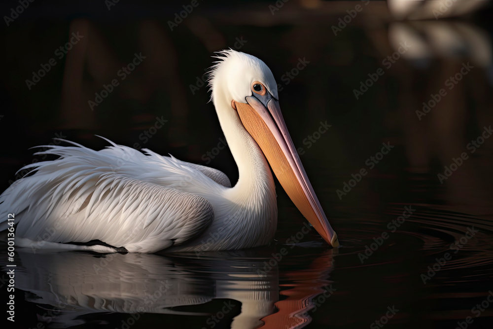 Pelican (Pelecanus onocrotalus) in natural habitat Pelican (Pelecanus onocrotalus) in natural habitat