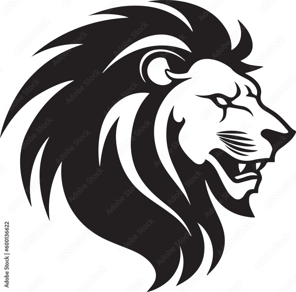 Lion head logo icon, lion face vector Illustration, on a isolated background, SVG