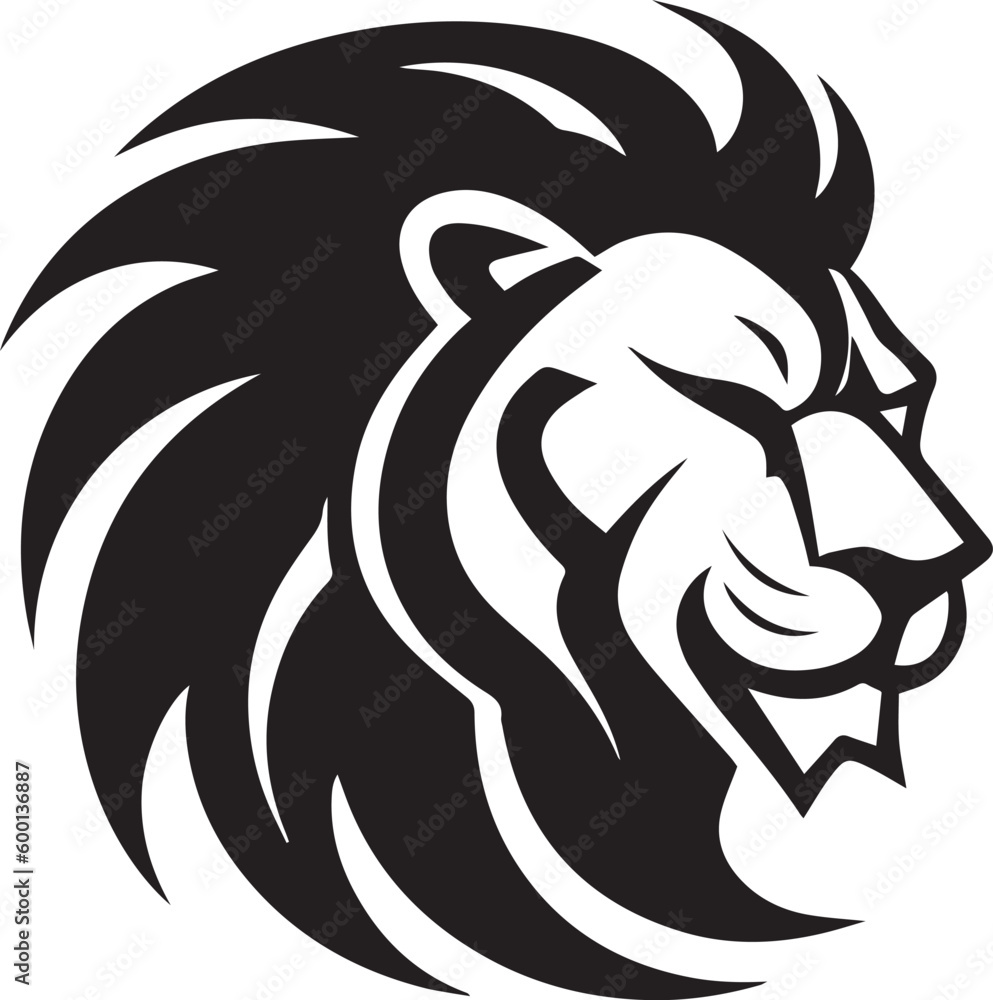 Fototapeta premium Lion head logo icon, lion face vector Illustration, on a isolated background, SVG
