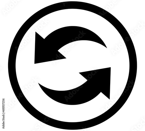 refresh arrow icon in png format. recycle, refresh, reload sign.