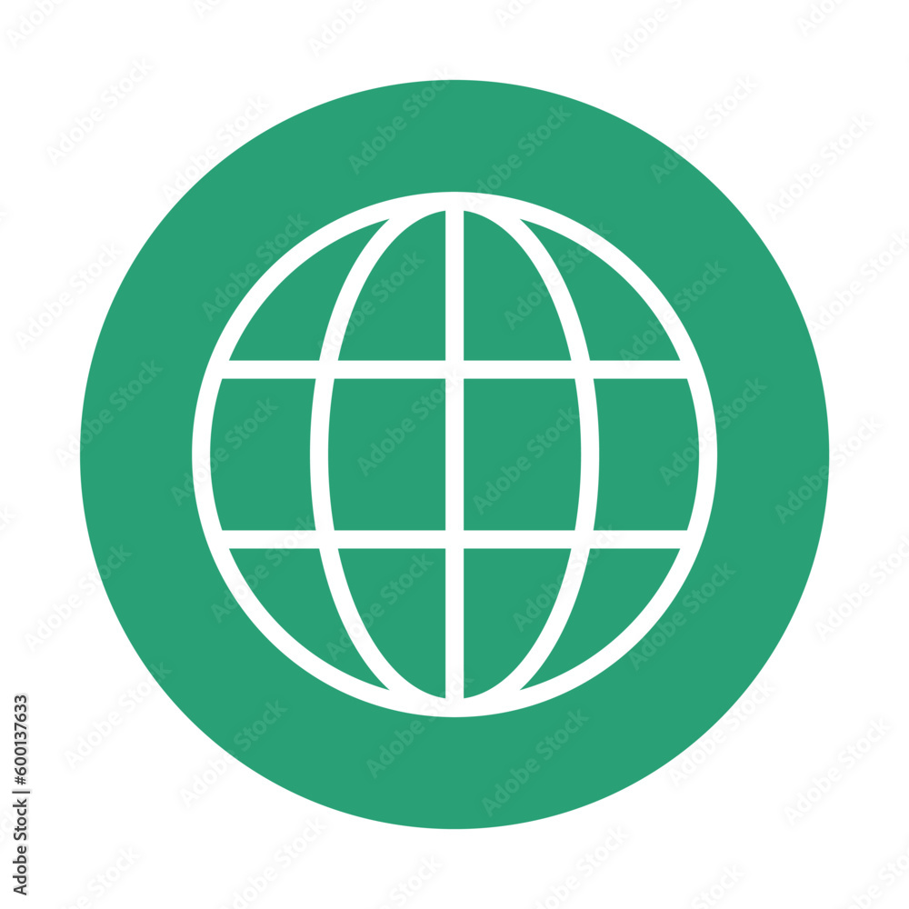 WWW world wide web site symbol, Internet icon, website address globe, flat outline sign WWW world wide web site symbol, Internet icon, website address globe, flat outline sign