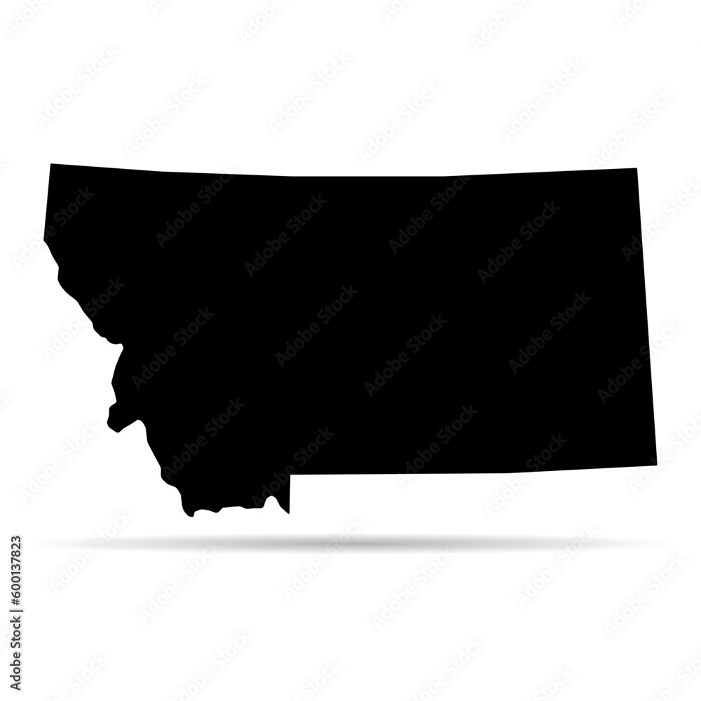 Montana map shape, united states of america. Flat concept icon symbol vector illustration Montana map shape, united states of america. Flat concept icon symbol vector illustration