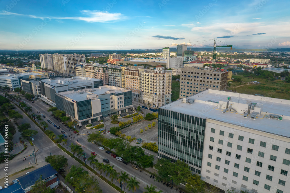 Obraz premium Iloilo City, Philippines - Aerial of Iloilo Business Park, a modern township forming part of the city's new CBD.