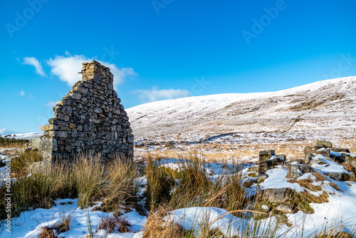 The remains of the Derryveagh evictions - In April 1861 landlord John George Adair evicts over 250 tenants from Donegal - Ireland photo