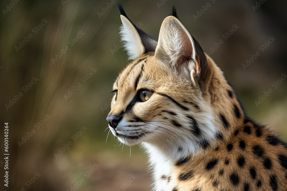 Serval, also known as Tierboskat or Leptailurus serval, is a wild cat that exists in Africa Serval, also known as Tierboskat or Leptailurus serval, is a wild cat that exists in Africa