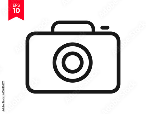 Line flat camera icon symbol. Photograph sign. Photo icon. Cam sign. Take a picture symbol for mobile app, website, UI UX