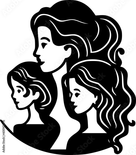 Mothers | Minimalist and Simple Silhouette - Vector illustration