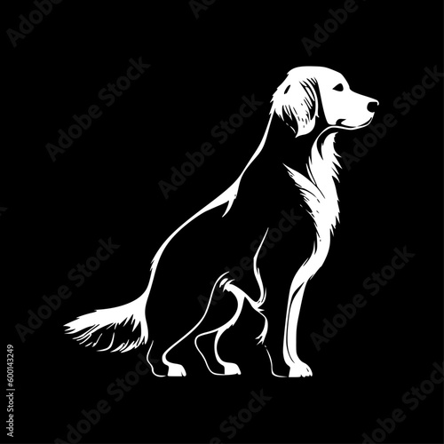 Golden Retriever - Minimalist and Flat Logo - Vector illustration