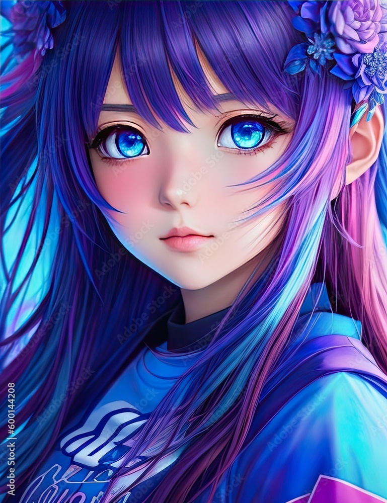 The most cutest Waifu | Cute Anime Girl | Gorgeous anime girl portrait | Generated by ai Generative