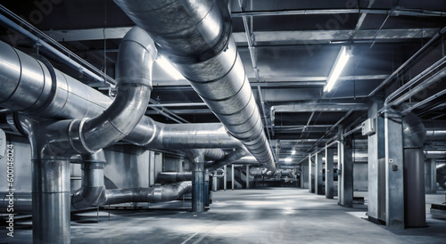 Foto a duct system for an industrial building
