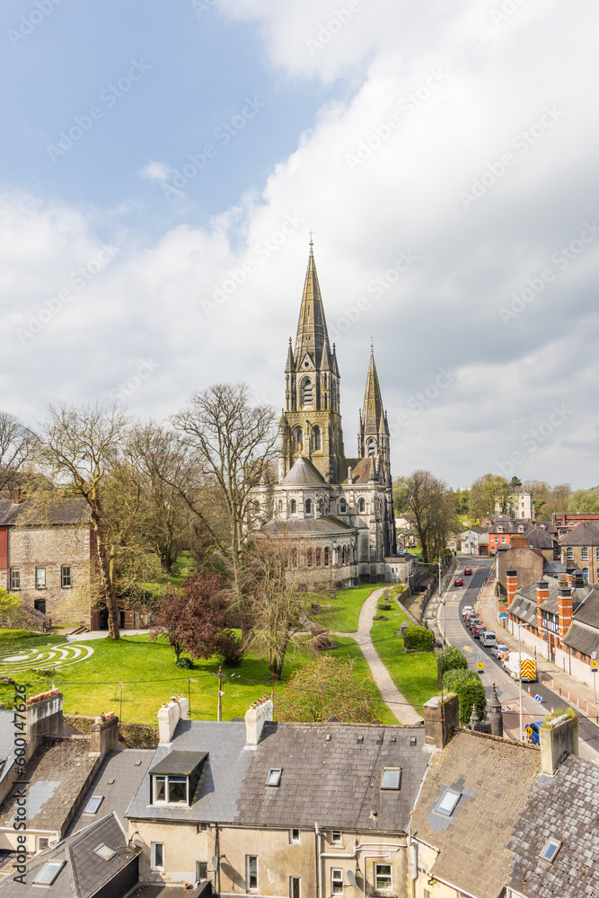 View from Fort Elizabeth Dun Elise with Saint Fin Barre's Cathedral in Cork Munster province in Ireland Europe View from Fort Elizabeth Dun Elise with Saint Fin Barre's Cathedral in Cork Munster province in Ireland Europe