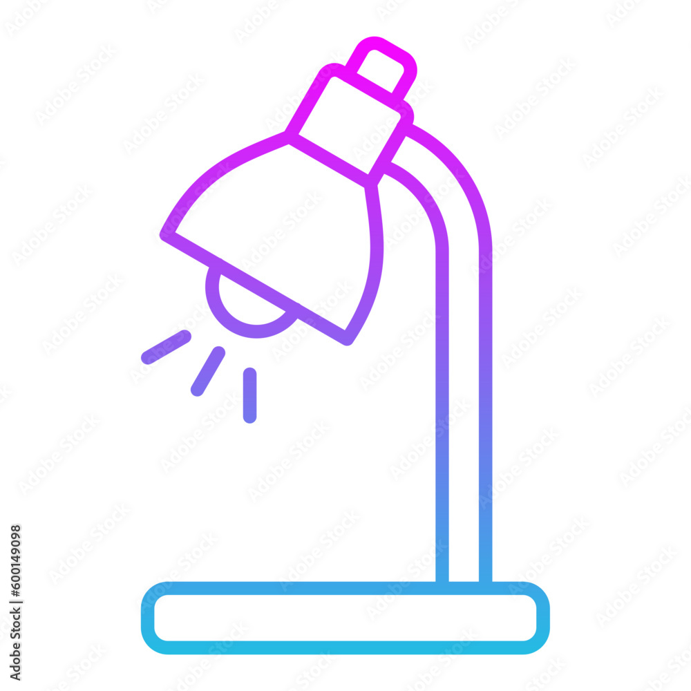 Desk Lamp Line Gradient Icon Desk Lamp Line Gradient Icon