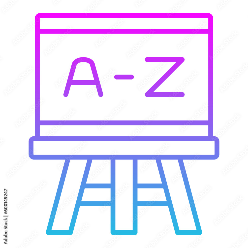Blackboard Line Gradient Icon Blackboard Line Gradient Icon