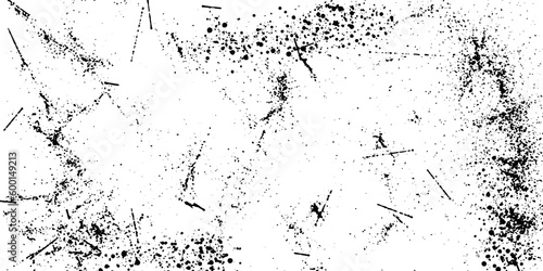 Wallpaper Mural Grunge texture, spots, splashes, dots, veins, vector monochrome background. Old, shabby texture. Vector black background Torontodigital.ca