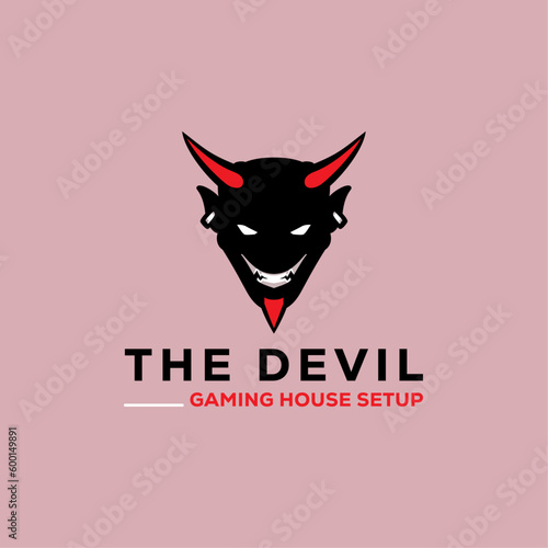 the devil gaming logo, funny logo, versatile and business logo design.