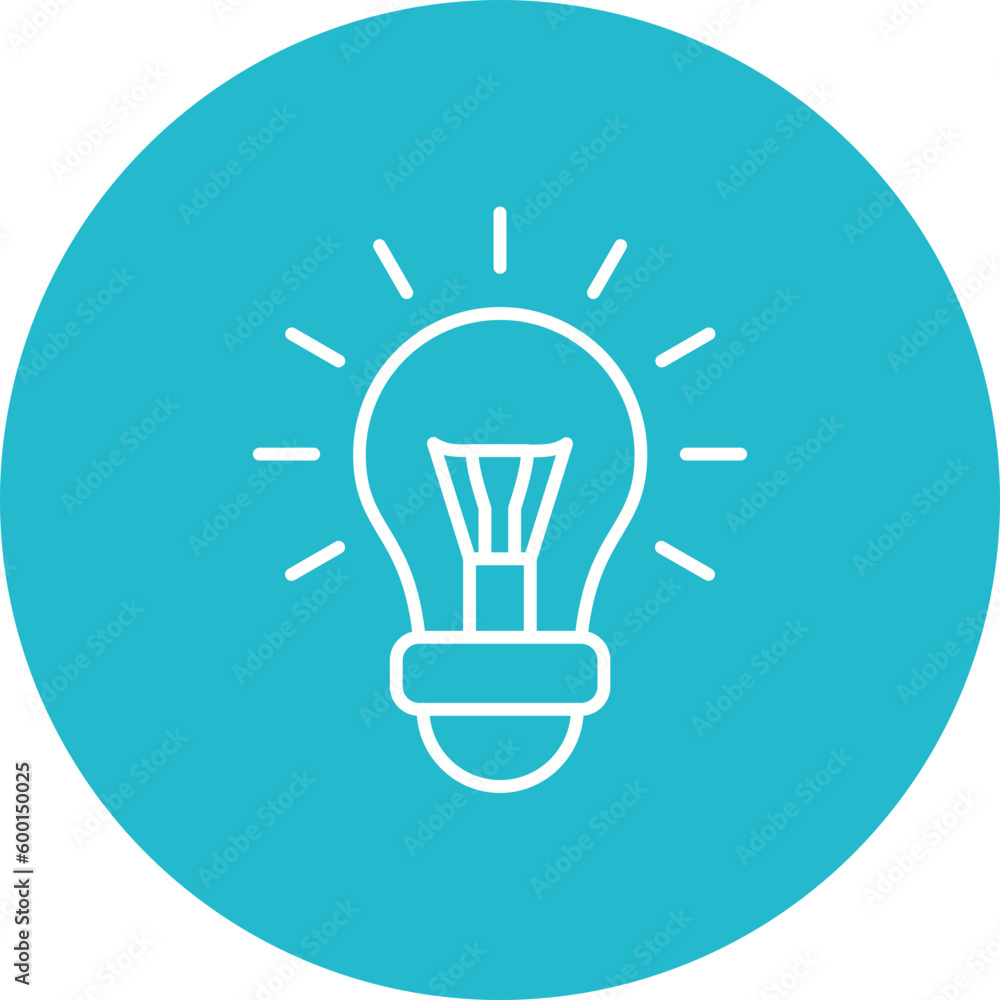 Lightbulb Multicolor Circle Line Inverted Icon Lightbulb Multicolor Circle Line Inverted Icon