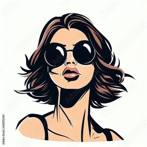 A portrait of a woman wearing sunglasses that conveys a sense of expression