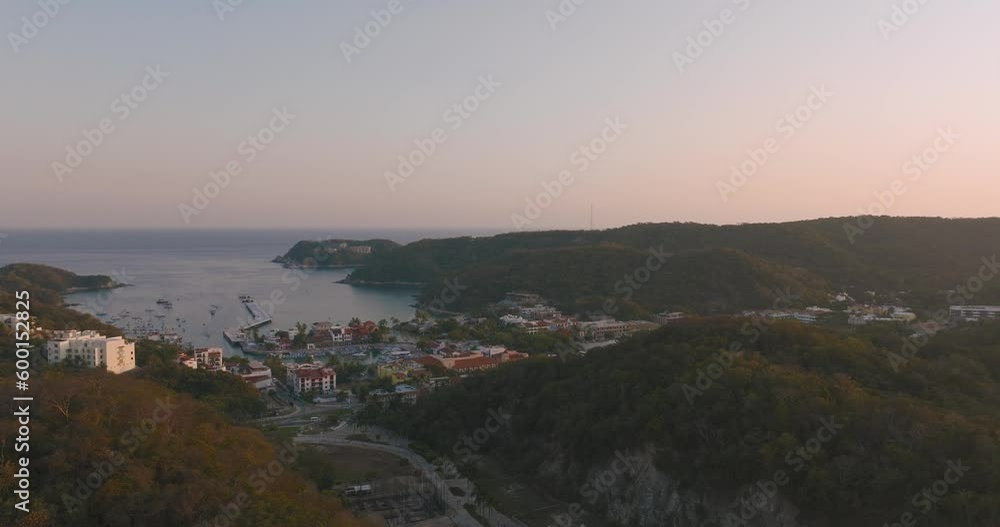 Santa Cruz Huatulco. panorama of the city of the city of fog Santa Cruz Huatulco. panorama of the city of the city of fog