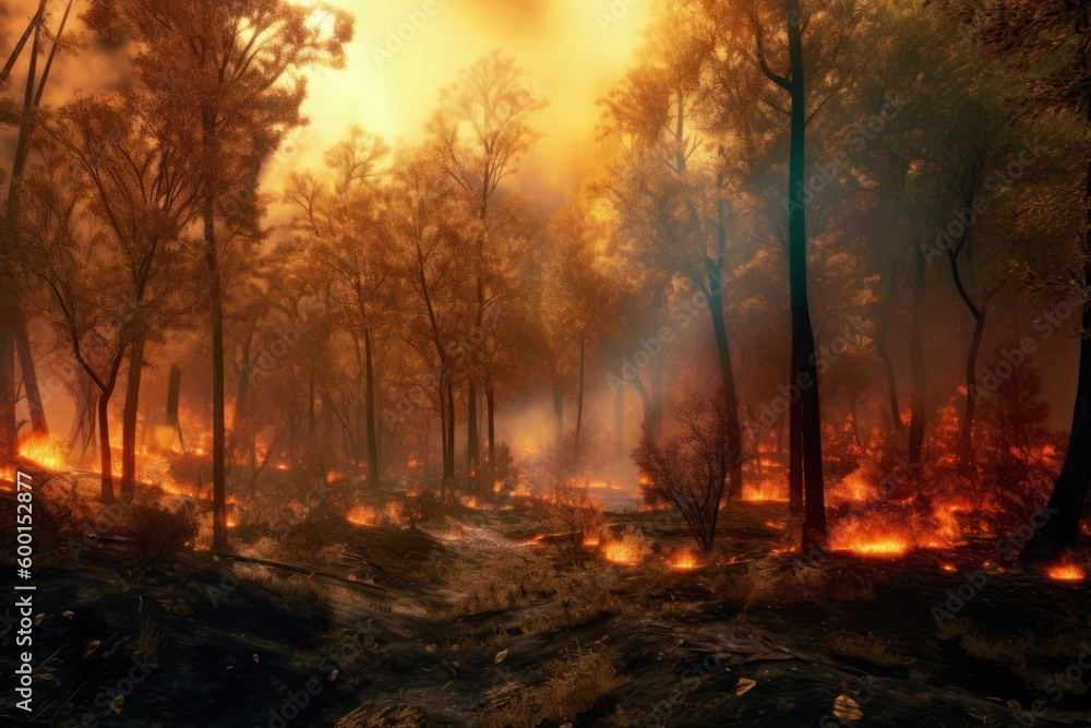 Devastating Forest Fire: A Tragic Natural Disaster, Generative AI