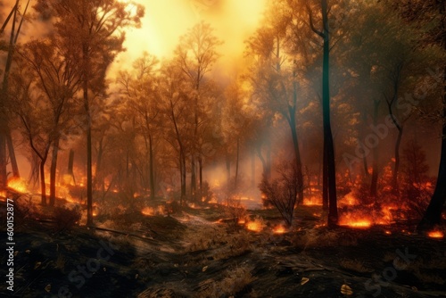 Devastating Forest Fire  A Tragic Natural Disaster  Generative AI