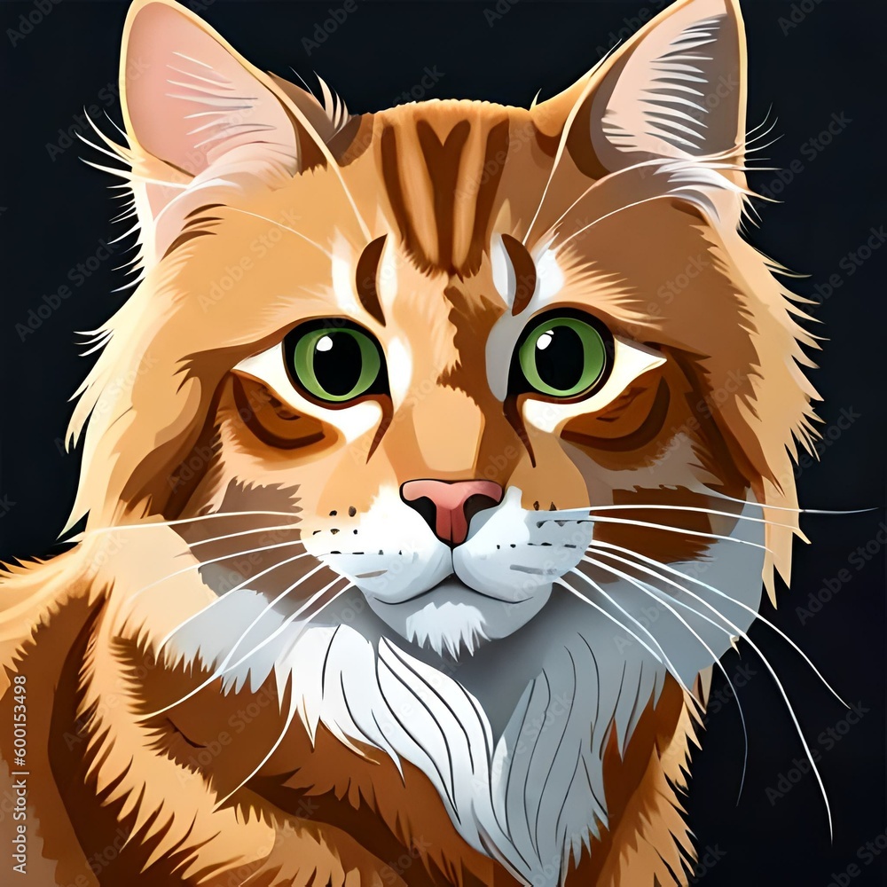 Fototapeta premium cartoon cute cat