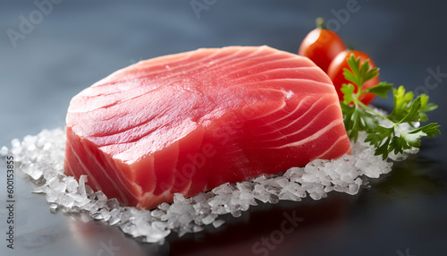 Enjoy the Delicate Flavors of Yellowfin Tuna Steak Cut from the Belly photo