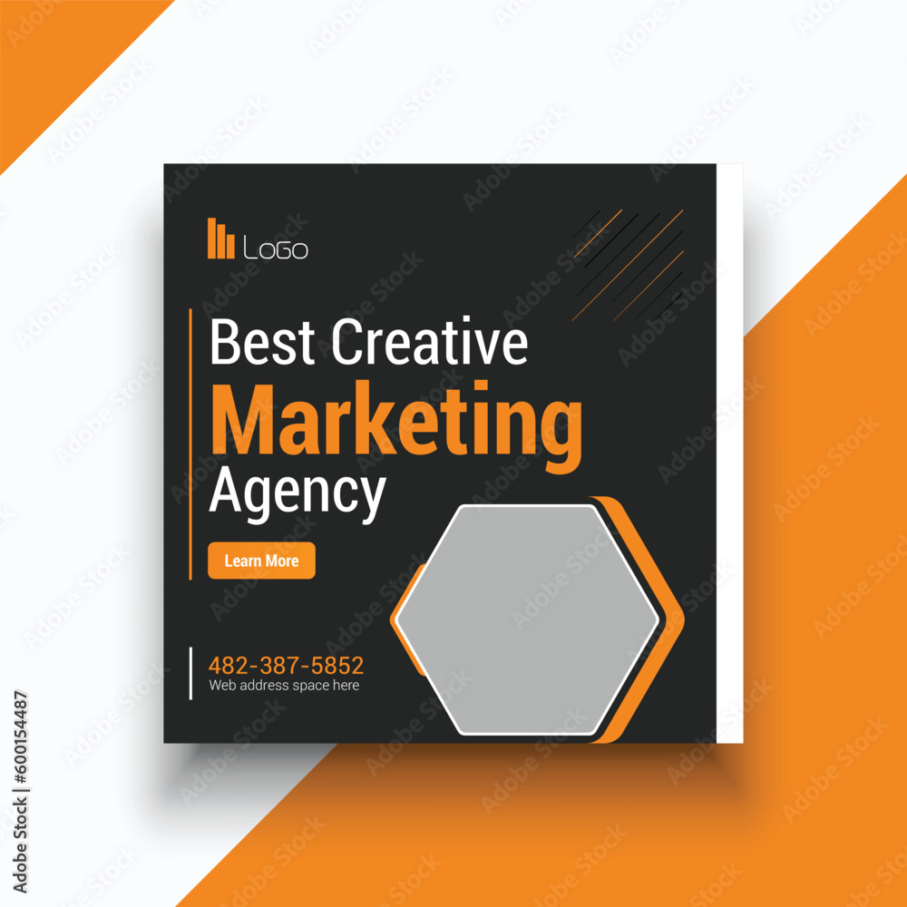 Obraz premium Digital marketing agency social media instagram post web banner template