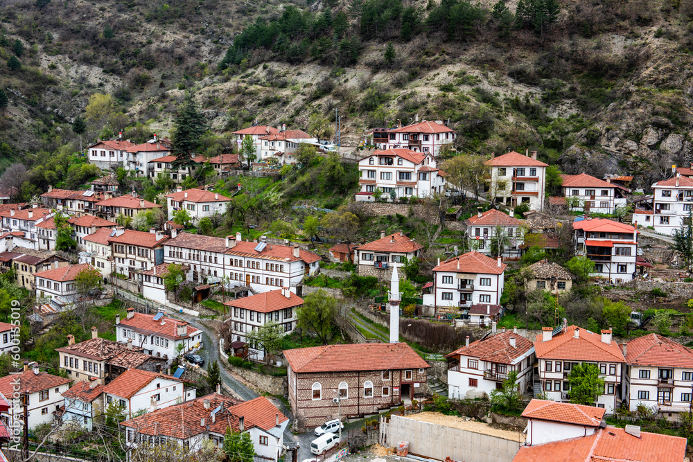 Goynuk District of Bolu, Turkey. Beautiful Goynuk view with historical houses.