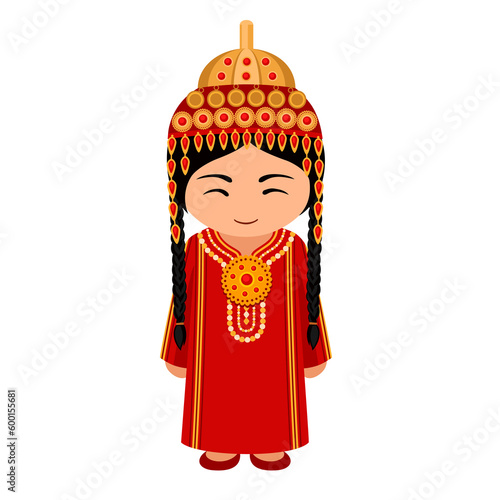 Photography Woman in Turkmenistan national costume