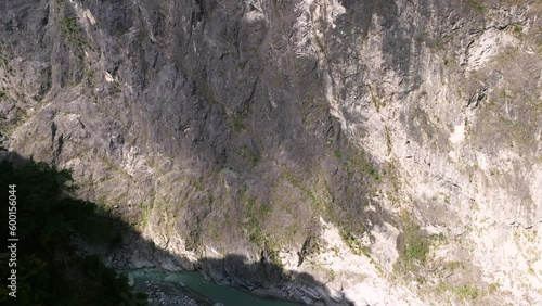 Aerial view of  Zhuilu Cliffs. Taroko National Park,Taiwan. photo