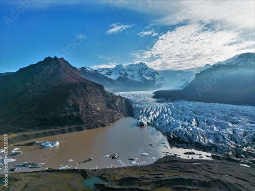 Jęzor lodowcowy, lodowiec, islandia