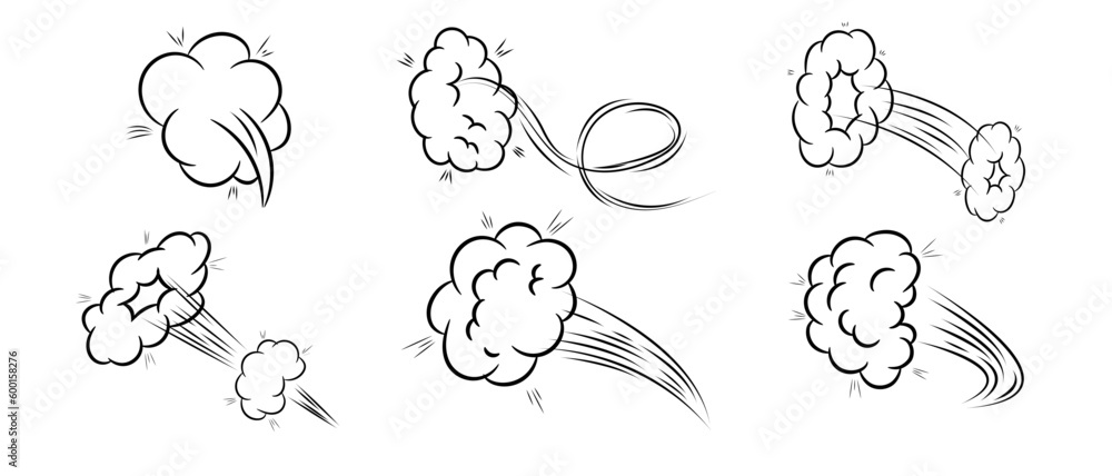 cartoon smoke speed effect comic doodle cartoon smoke speed effect comic doodle