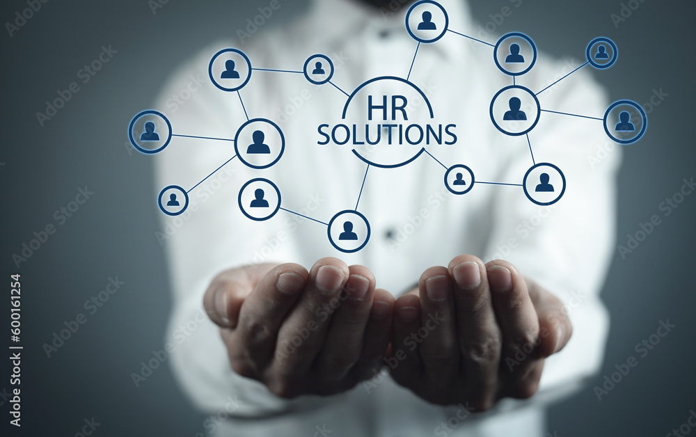 Concept of HR Solutions. Human Resources. Business Concept of HR Solutions. Human Resources. Business