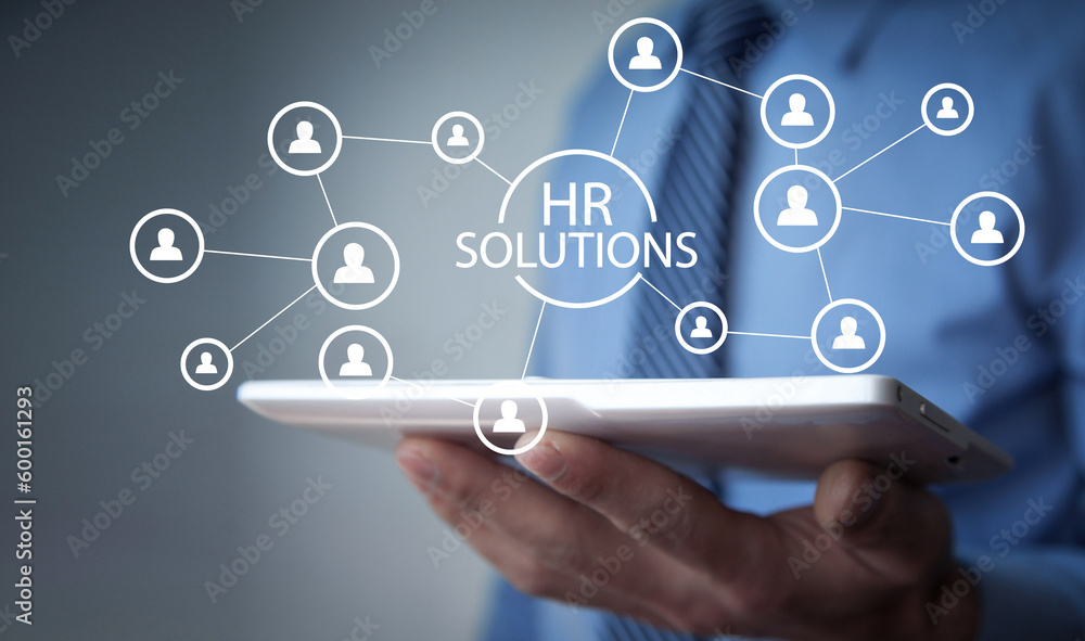 Concept of HR Solutions. Human Resources. Business Concept of HR Solutions. Human Resources. Business
