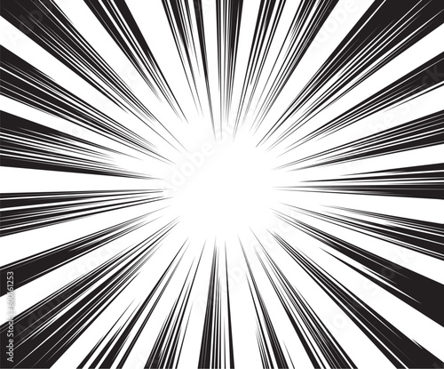 隙間のある集中線