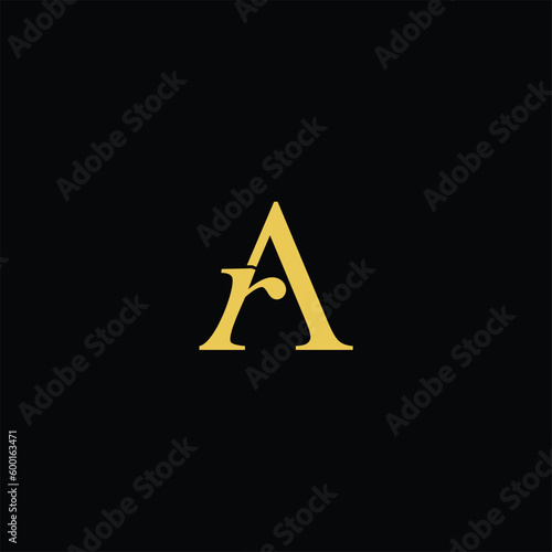 letter a and r abstract design logo