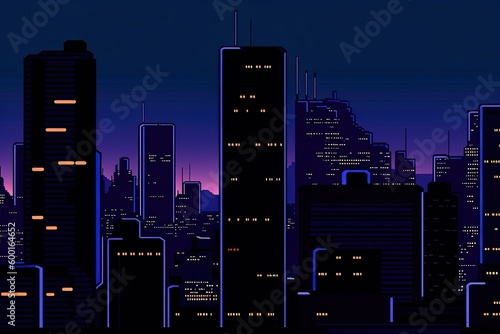 Y2K Aesthetic City Illustration Background
