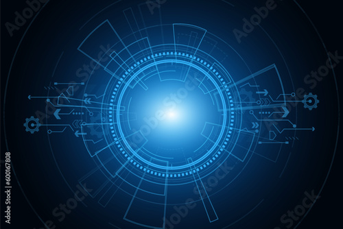 Sci fi futuristic user interface  HUD  Technology abstract background   Vector illustration.  