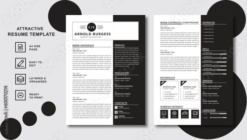 Best Resume Template 2023 - Stand Out with our New Professional Design (ID: 600170214)
