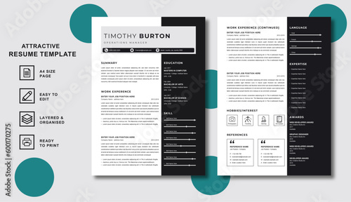 Best Resume Template 2023 - Stand Out with our New Professional Design (ID: 600170275)