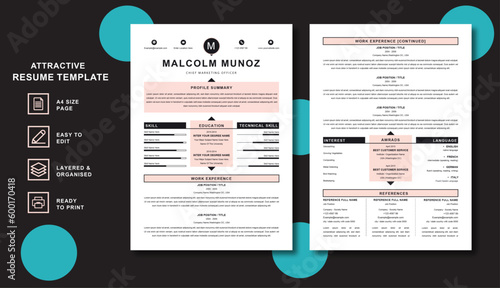 Best Resume Template - Stand Out in the Job Market with Our Professional Design (ID: 600170418)