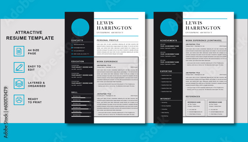 Stand Out with the Best Resume Template 2023 - Create a Winning Resume Today! (ID: 600170479)