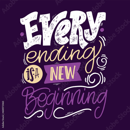 Cute hand drawn doodle lettering postcard, tee print design, t-shirt design, mug print. Lettering art.
