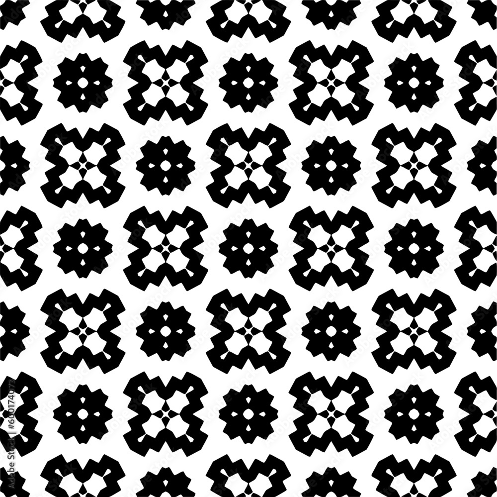 Abstract seamless monochrome pattern on white background for coloring. Design for banner, card, invitation, postcard, textile, fabric, wrapping paper, coloring book. Abstract seamless monochrome pattern on white background for coloring. Design for banner, card, invitation, postcard, textile, fabric, wrapping paper, coloring book.