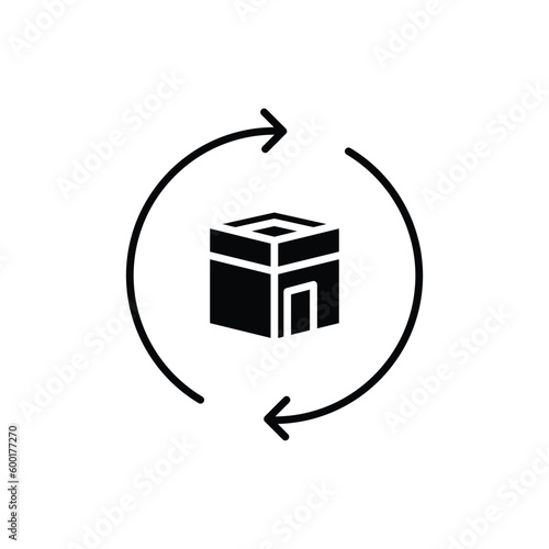 kaaba icon. solid icon