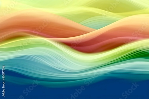 Artistic waves background. Spring 2023. Grow your own. Blue, Green, Lime