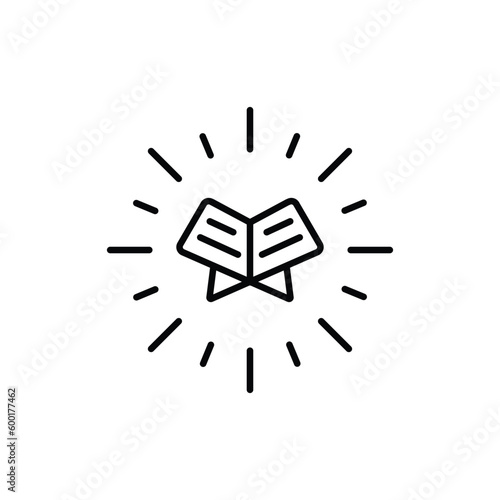 al quran icon. outline icon
